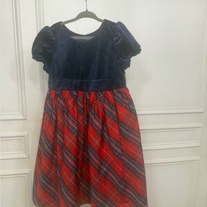 Max Studio Kids Formal Dress - Navy and Red Plaid